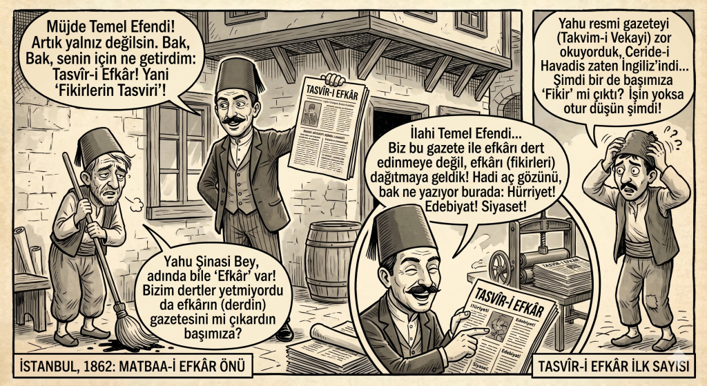 Dert Mi, Fikir Mi? Tasvîr-i Efkâr'ın Çıkışında Osmanlı Sokaklarında Neler Konuşuluyordu? gemini generated image 1uxc7s1uxc7s1uxc