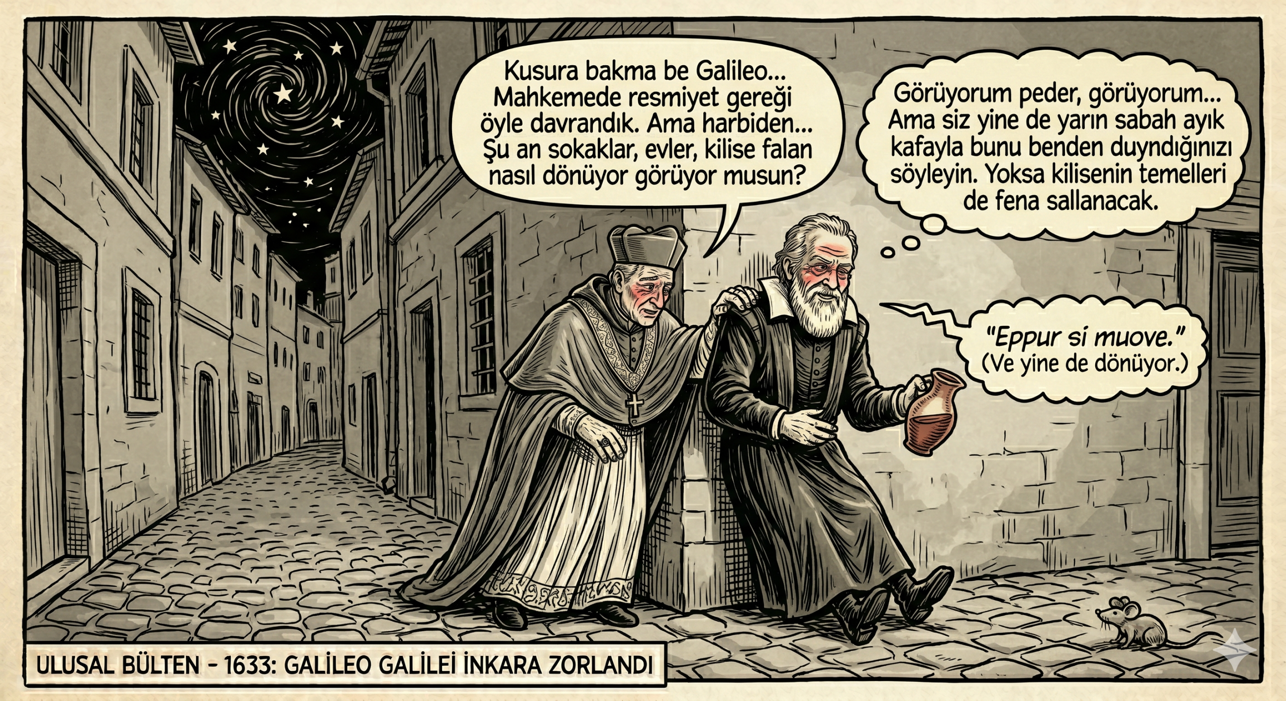 "Kusura Bakma Galileo, Mahkemede Resmiyet Gereğiydi…" – 1633'ün Çakırkeyif Gerçeği gemini generated image 42mgyf42mgyf42mg