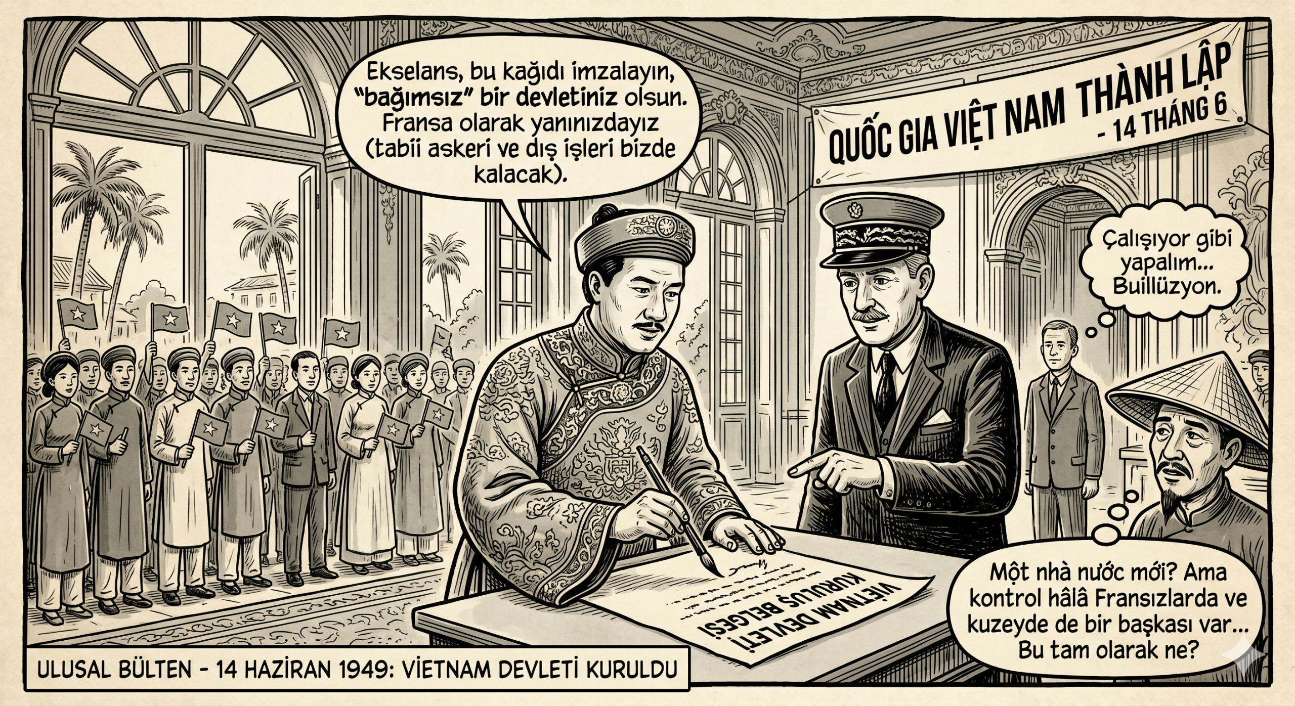 14 Haziran 1949: Kağıt Üstünde Bağımsız, "Askeri ve Dış İşleri" Fransız Vietnam Devleti Kuruldu! gemini generated image 8bwcc08bwcc08bwc