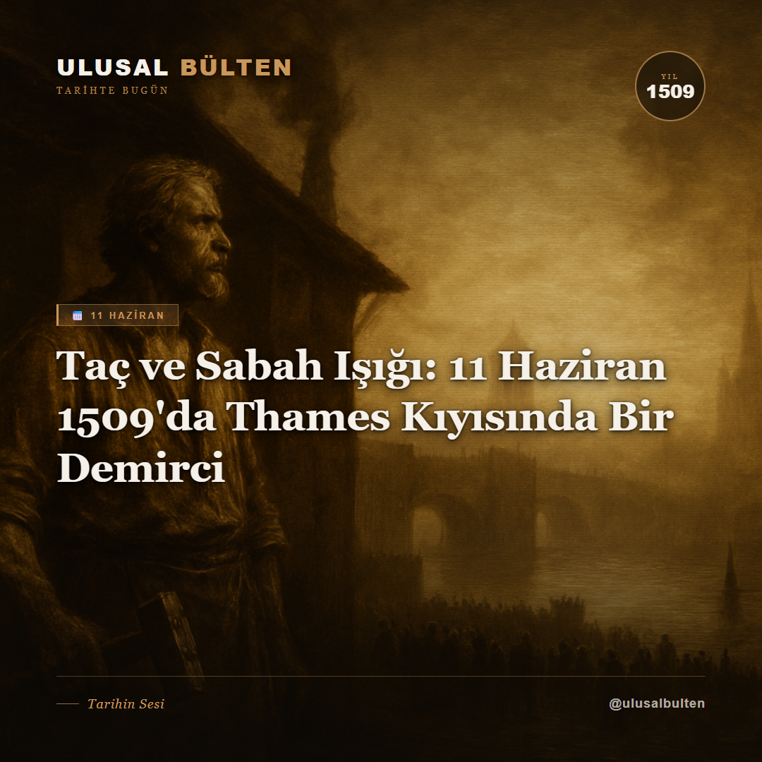 Taç ve Sabah Işığı: 11 Haziran 1509'da Thames Kıyısında Bir Demirci instagram 1509 11 haziran